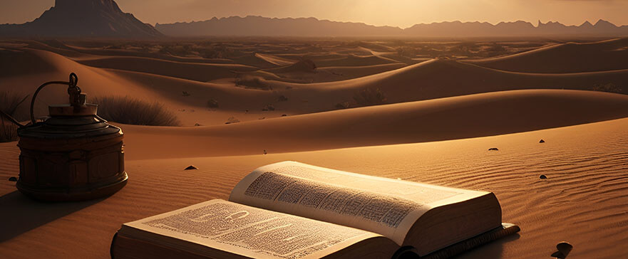 bible on desert