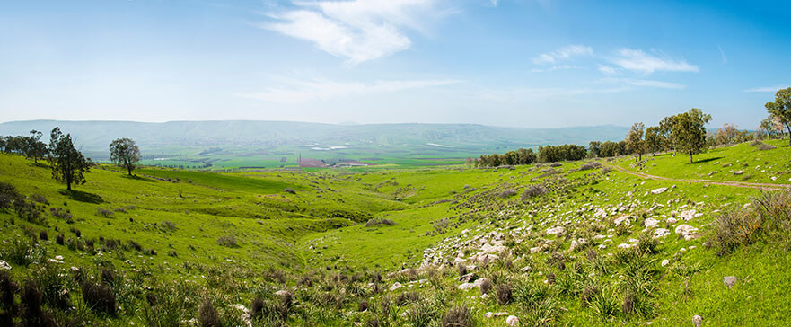 Panoramic view of the Jezreel Valley