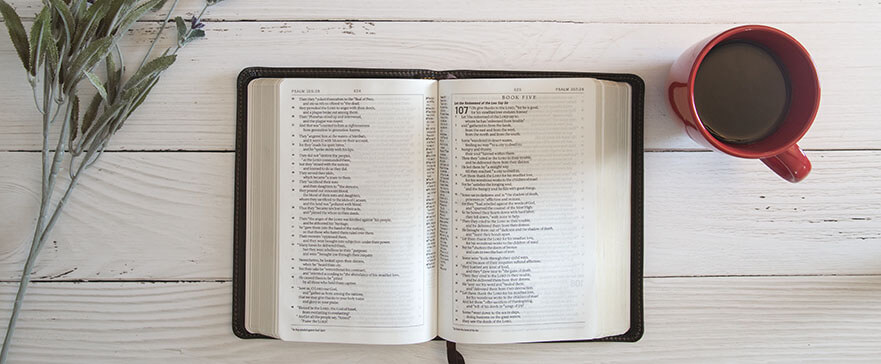 Bible Study on a White Wood Table